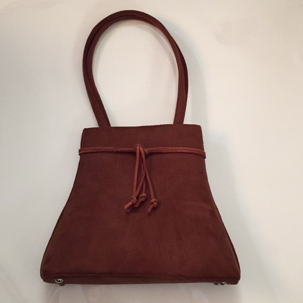 Equestrian suede-like Handbag- NWOT - Picture 4 of 5